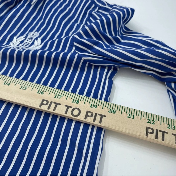 Ralph Lauren Shirt Long Sleeve Button Down Womens M striped blue - Picture 2 of 10